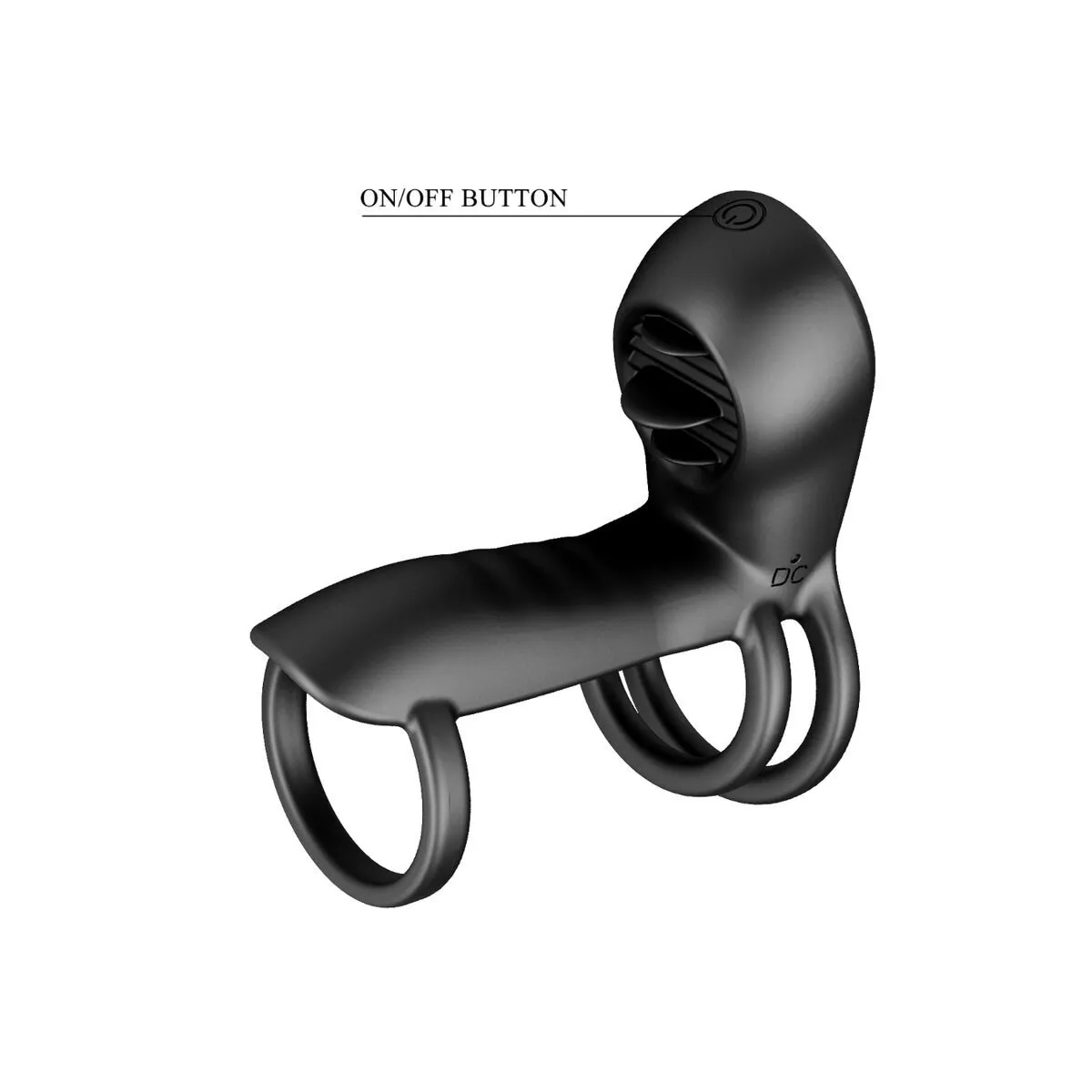 Jammy Penis-Hülle 12 Vibrationen mit wiederaufladbarer Silikon-Zunge von Pretty Love Male | Fesselliebe.de