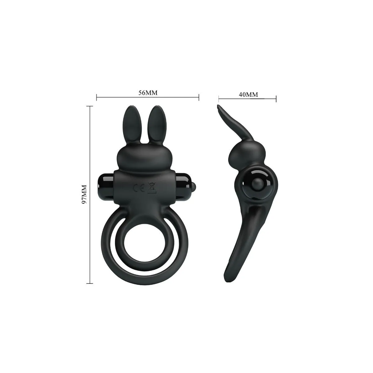 Vibrator Iii Rabbitring für Schwarzen Penis von Pretty Love Male | Fesselliebe.de