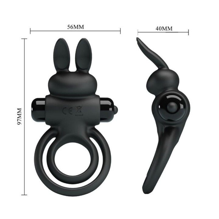 Vibrator Iii Rabbitring für Schwarzen Penis von Pretty Love Male | Fesselliebe.de