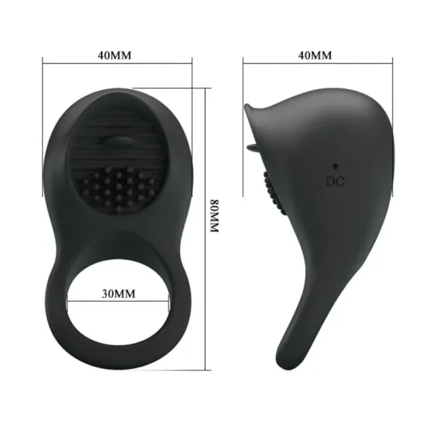 Vibrierender Penisring mit Schwarzer Zunge von Pretty Love Male | Fesselliebe.de