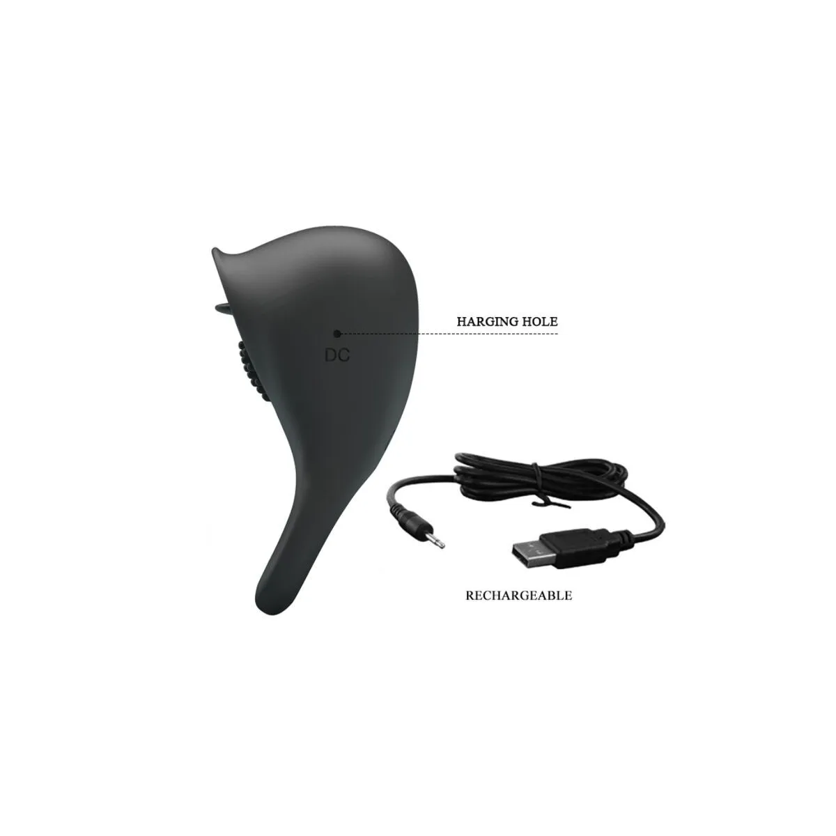 Vibrierender Penisring mit Schwarzer Zunge von Pretty Love Male | Fesselliebe.de