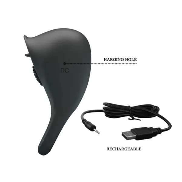 Vibrierender Penisring mit Schwarzer Zunge von Pretty Love Male | Fesselliebe.de