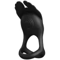 Silas Vibrant Penis Ring 7 Vibrationen Schwarzes Silikon von Pretty Love Male
