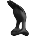 Silas Vibrant Penis Ring 7 Vibrationen Schwarzes Silikon von Pretty Love Male