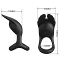 Silas Vibrant Penis Ring 7 Vibrationen Schwarzes Silikon von Pretty Love Male