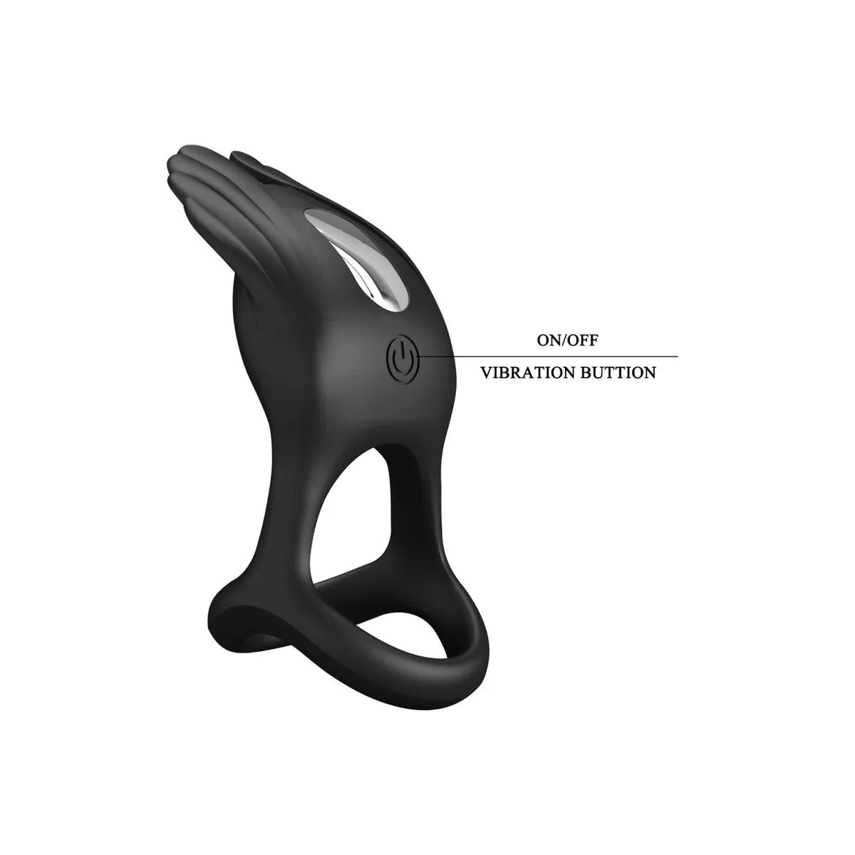 Silas Vibrant Penis Ring 7 Vibrationen Schwarzes Silikon von Pretty Love Male | Fesselliebe.de