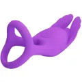 Silas Vibrant Penis Ring 7 Vibrationen Lila Silikon von Pretty Love Male