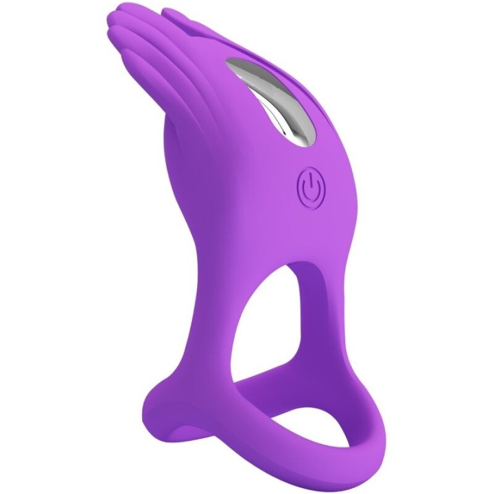 Silas Vibrant Penis Ring 7 Vibrationen Lila Silikon von Pretty Love Male | Fesselliebe.de