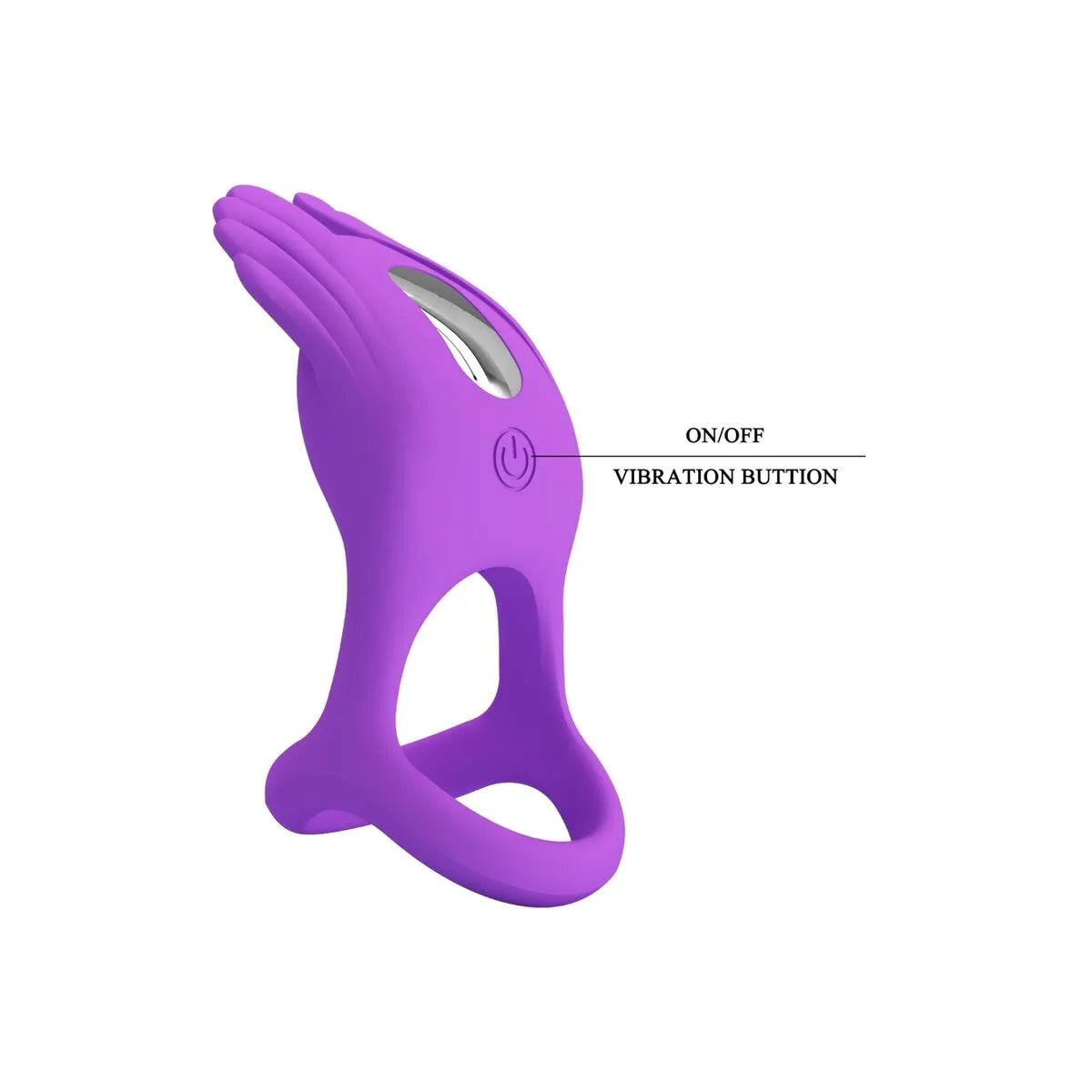 Silas Vibrant Penis Ring 7 Vibrationen Lila Silikon von Pretty Love Male | Fesselliebe.de