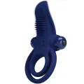 Bronson Doppelring mit Vibration Blau von Pretty Love Male