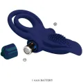 Bronson Doppelring mit Vibration Blau von Pretty Love Male
