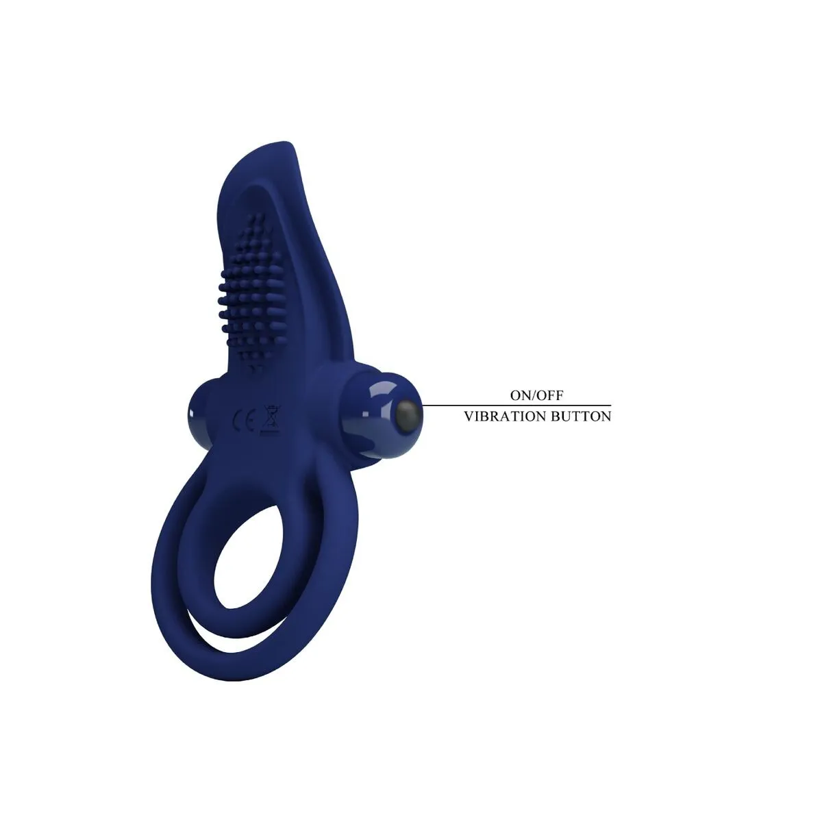 Bronson Doppelring mit Vibration Blau von Pretty Love Male | Fesselliebe.de