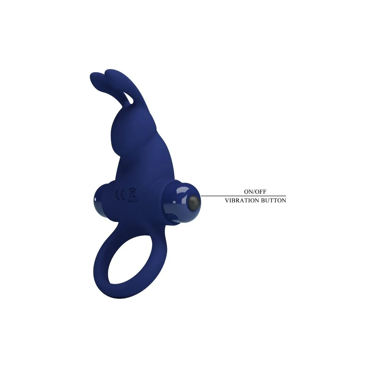 Jiro Rabbitring mit Vibration Blau von Pretty Love Male | Fesselliebe.de