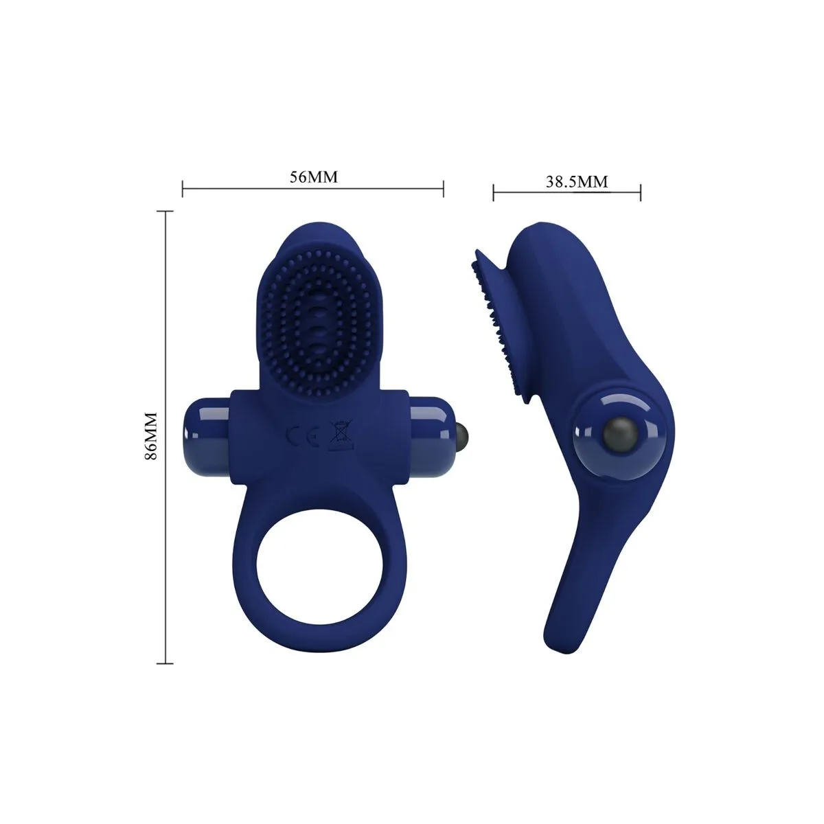 Palle Ring mit Vibration Blau von Pretty Love Male | Fesselliebe.de