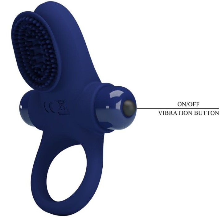 Palle Ring mit Vibration Blau von Pretty Love Male | Fesselliebe.de