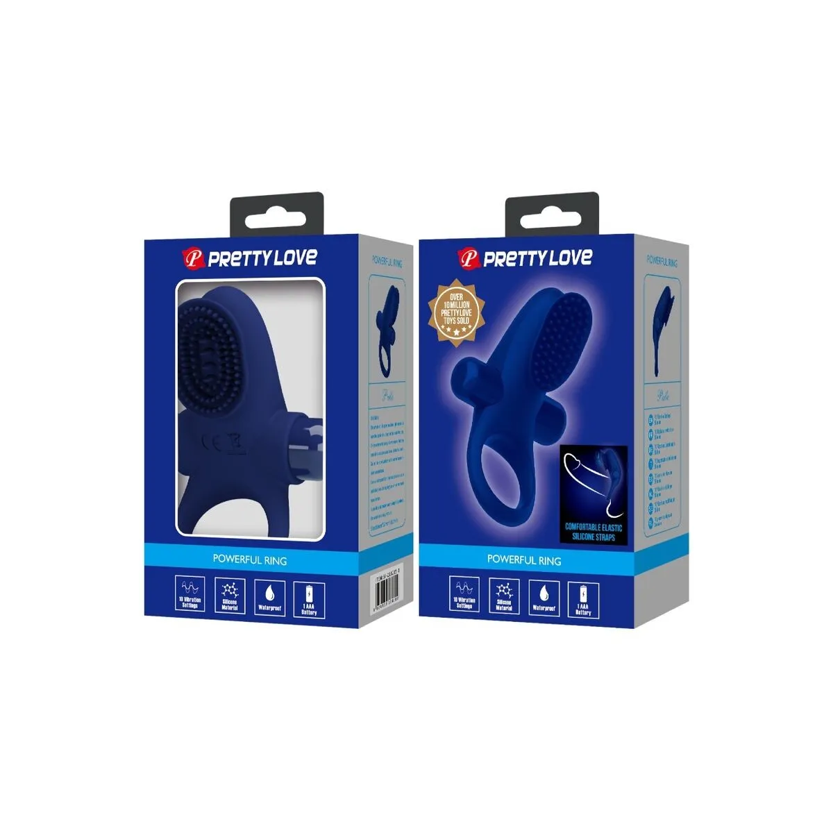 Palle Ring mit Vibration Blau von Pretty Love Male | Fesselliebe.de