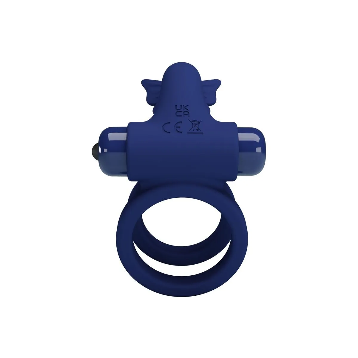 Jamele Doppelring mit Vibration & Schmetterlingstimulator Blau von Pretty Love Male | Fesselliebe.de