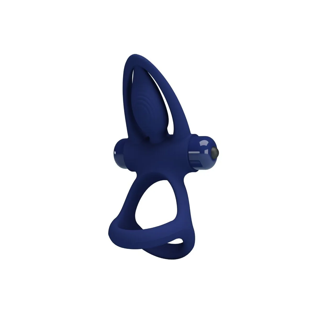 Mat Doppelring mit Vibration & Stimulator Blau von Pretty Love Male | Fesselliebe.de