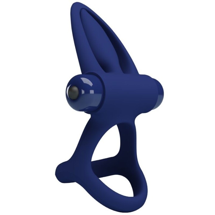 Mat Doppelring mit Vibration & Stimulator Blau von Pretty Love Male | Fesselliebe.de