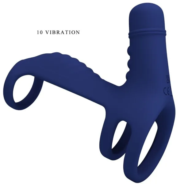 Elish Vibrationsring mit Verlngerung Blau von Pretty Love Male | Fesselliebe.de