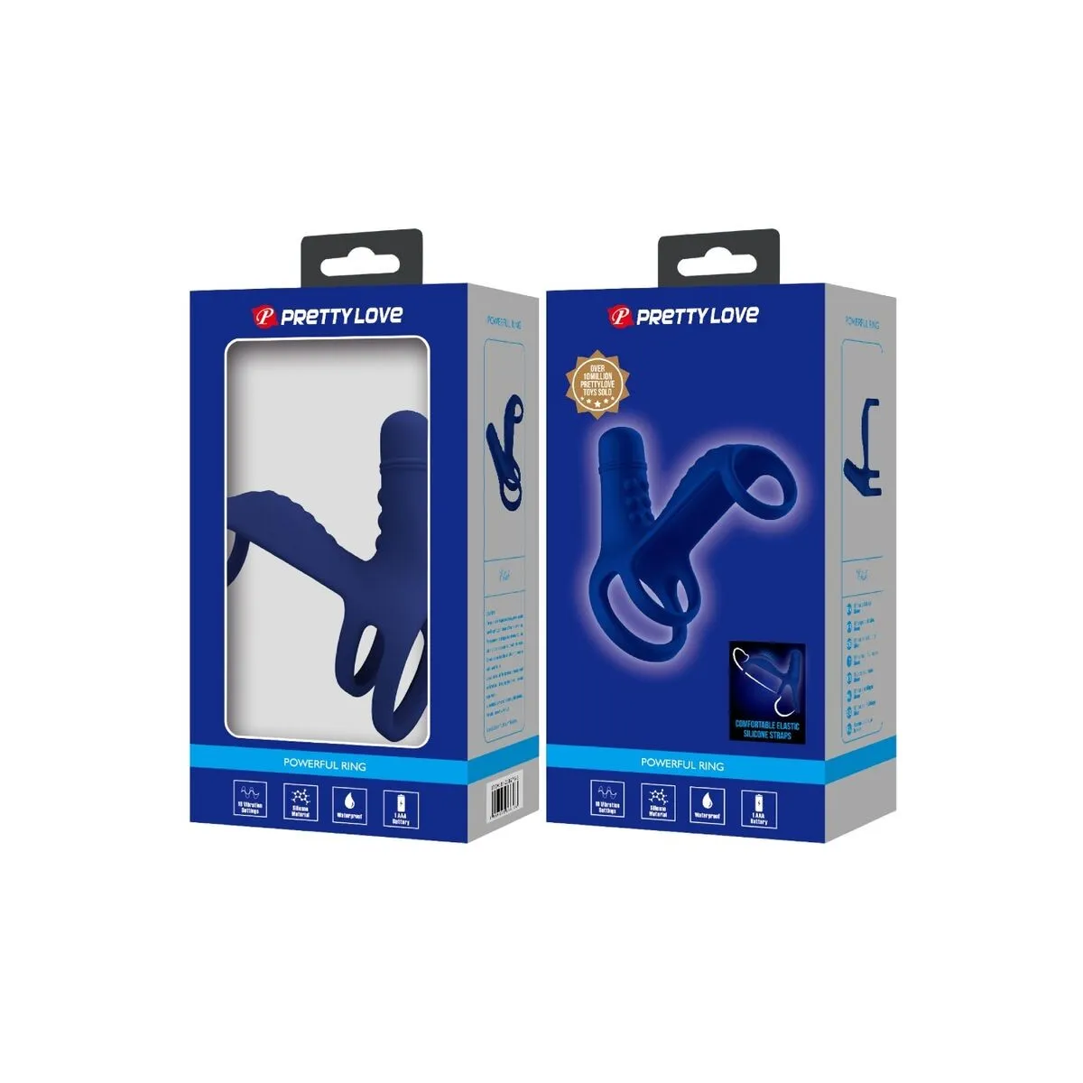 Elish Vibrationsring mit Verlngerung Blau von Pretty Love Male | Fesselliebe.de