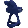 Francisco Doppelter Vibrationsring Rabbit Blau von Pretty Love Male