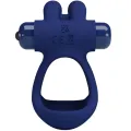 Francisco Doppelter Vibrationsring Rabbit Blau von Pretty Love Male