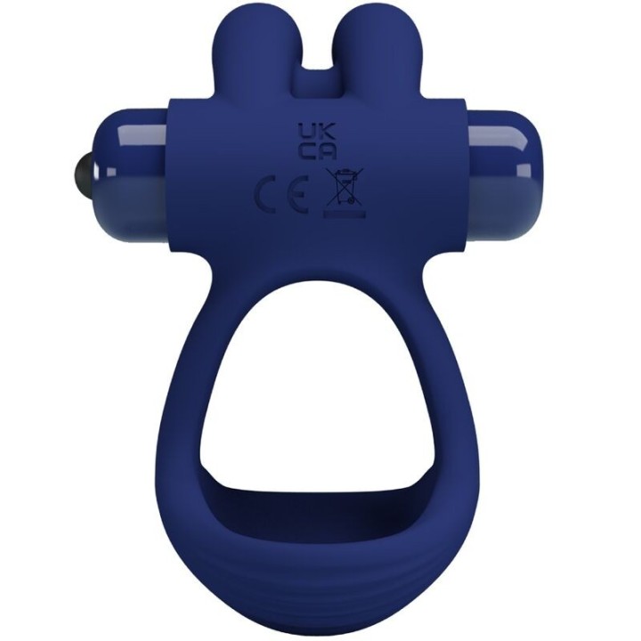 Francisco Doppelter Vibrationsring Rabbit Blau von Pretty Love Male | Fesselliebe.de