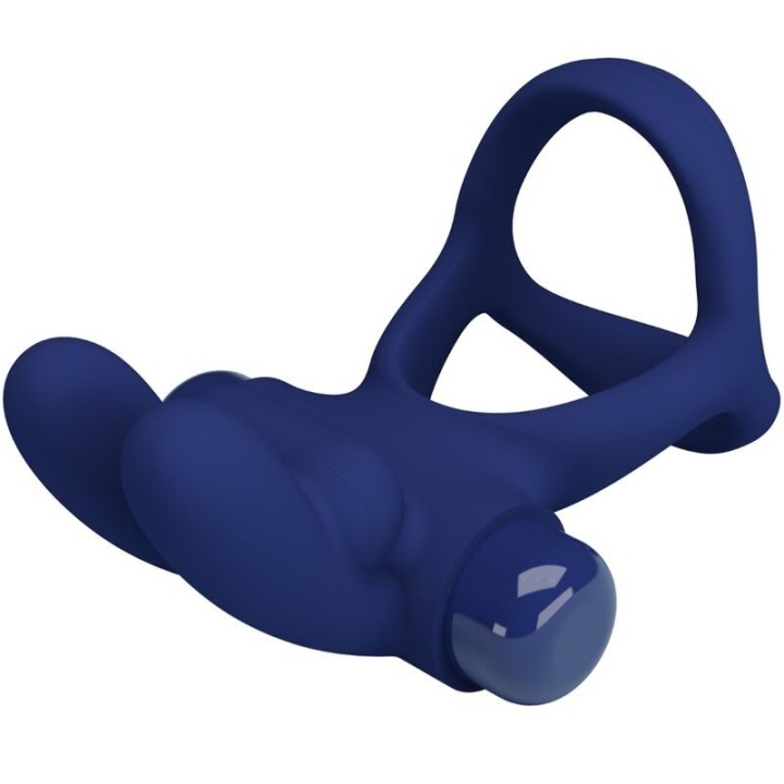 Francisco Doppelter Vibrationsring Rabbit Blau von Pretty Love Male | Fesselliebe.de