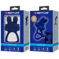Francisco Doppelter Vibrationsring Rabbit Blau von Pretty Love Male