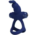 Luchito Doppelvibrierender Ring Rabbit Blau von Pretty Love Male