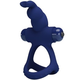 Luchito Doppelvibrierender Ring Rabbit Blau von Pretty Love Male | Fesselliebe.de