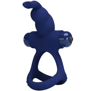 Luchito Doppelvibrierender Ring Rabbit Blau von Pretty Love Male | Fesselliebe.de