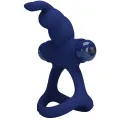 Luchito Doppelvibrierender Ring Rabbit Blau von Pretty Love Male