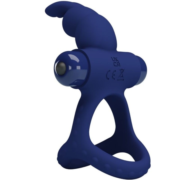 Luchito Doppelvibrierender Ring Rabbit Blau von Pretty Love Male | Fesselliebe.de