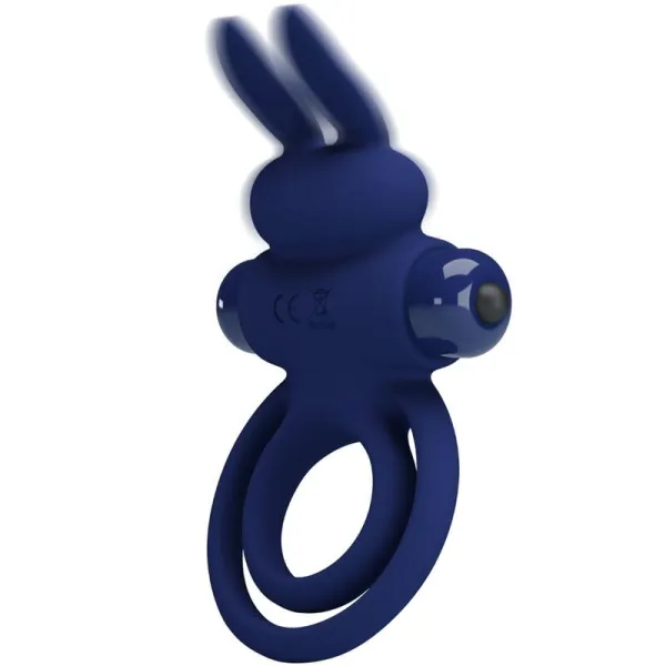 Darey Doppelter Vibrationsring Rabbit Blau von Pretty Love Male | Fesselliebe.de