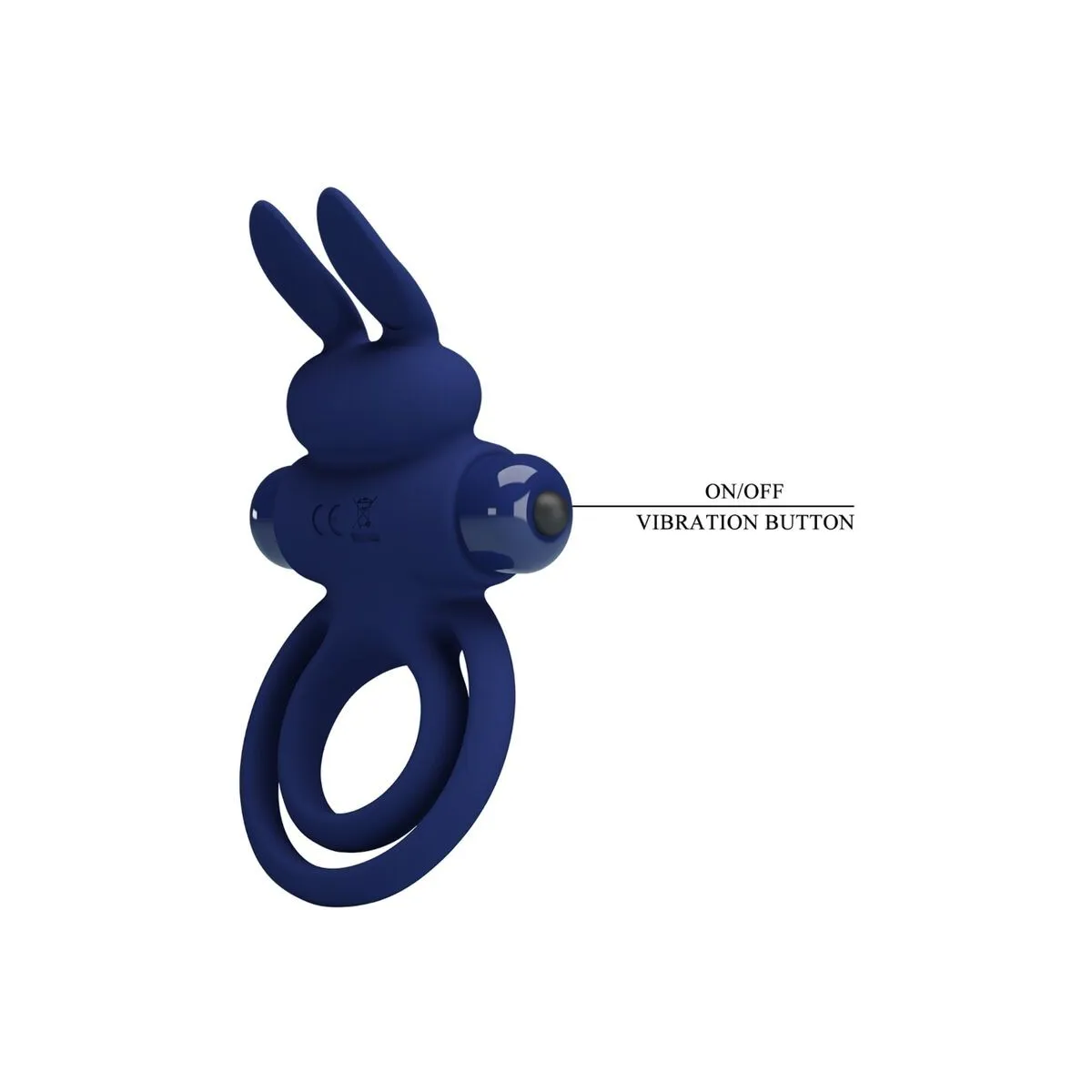 Darey Doppelter Vibrationsring Rabbit Blau von Pretty Love Male | Fesselliebe.de