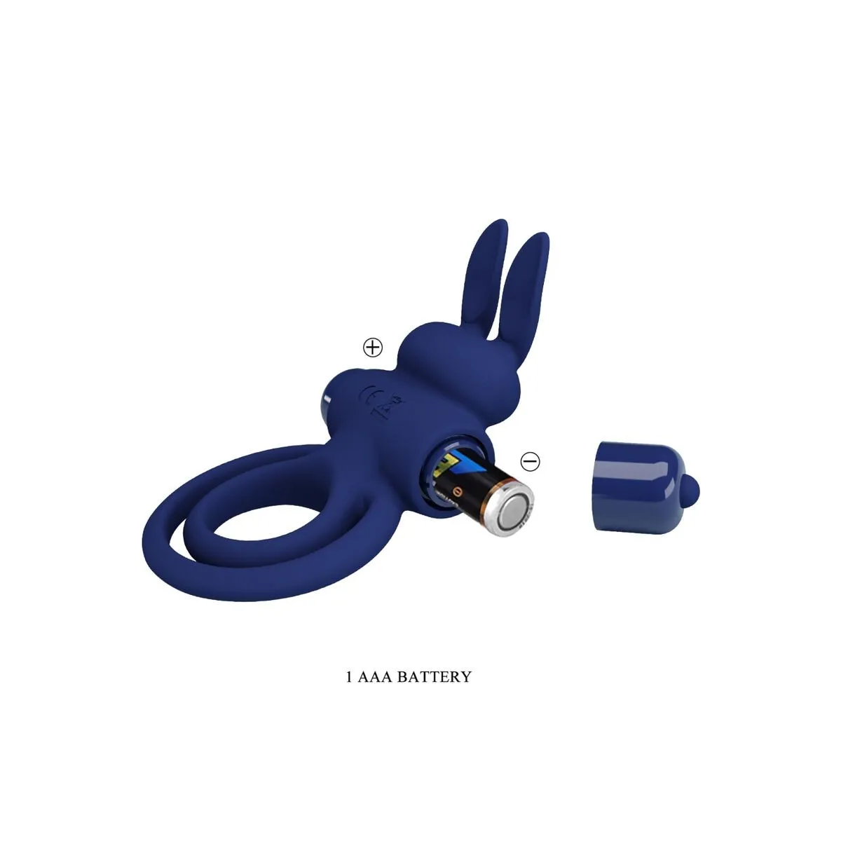 Darey Doppelter Vibrationsring Rabbit Blau von Pretty Love Male | Fesselliebe.de