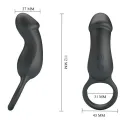 Trae Vibrationsring mit Schwarzem Stimulator von Pretty Love Male