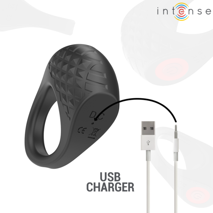 Clover Vibrator Penisring 10 Vibrationen Schwarz von Intense Couples Toys | Fesselliebe.de