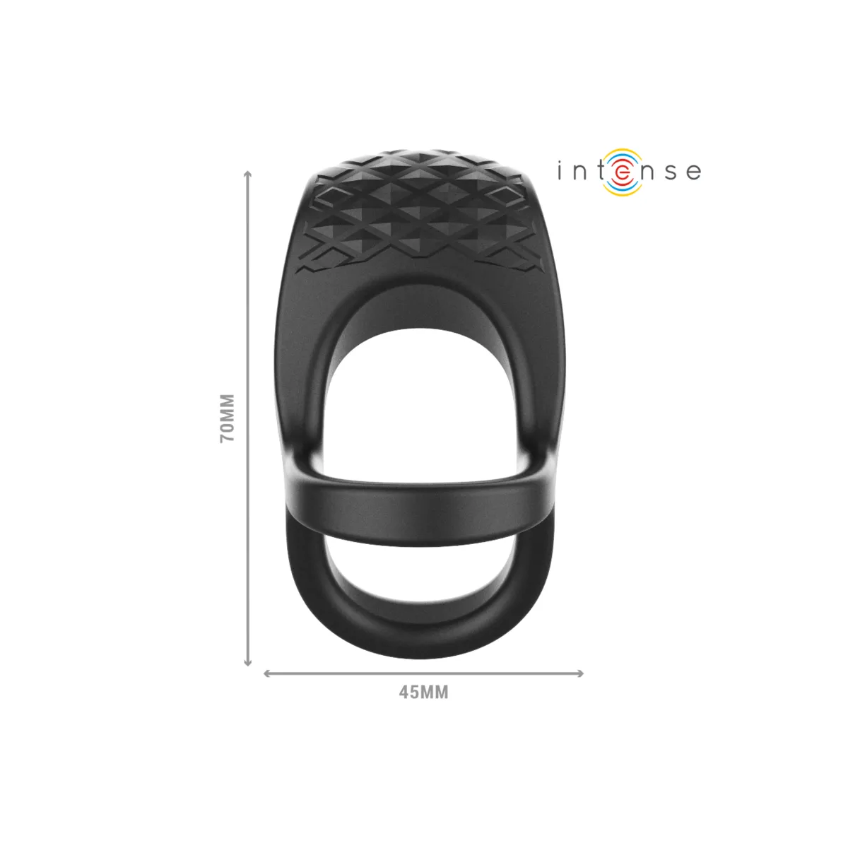 Alex Vibrator Doppel-Penisring 10 Vibrationen Schwarz von Intense Couples Toys | Fesselliebe.de