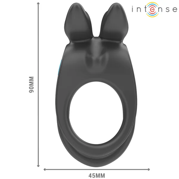 Sam Vibrator Doppel-Penisring 10 Vibrationen Schwarz von Intense Couples Toys | Fesselliebe.de
