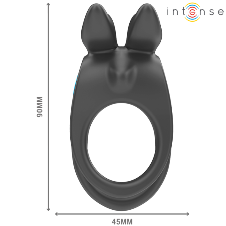 Sam Vibrator Doppel-Penisring 10 Vibrationen Schwarz von Intense Couples Toys | Fesselliebe.de