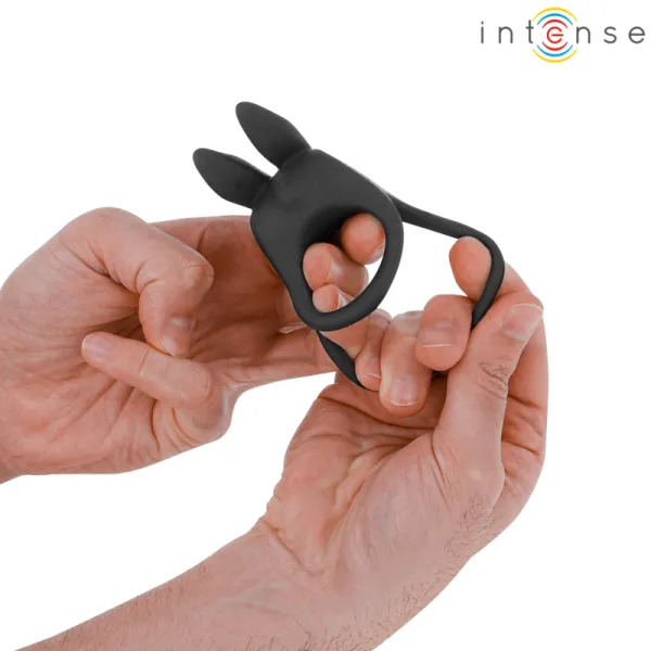 Sam Vibrator Doppel-Penisring 10 Vibrationen Schwarz von Intense Couples Toys | Fesselliebe.de