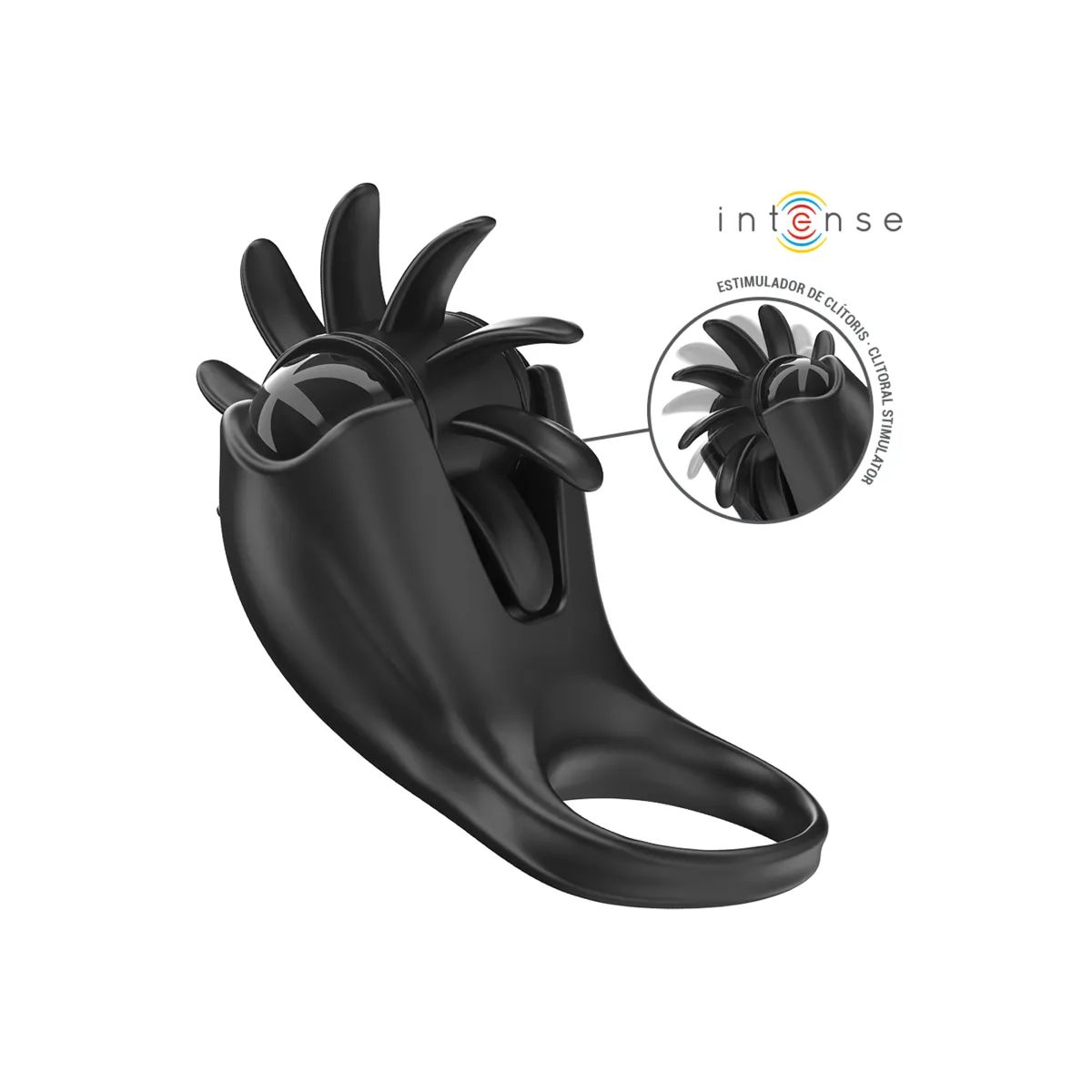 Mabel Vibrationsring 10 Vibrationen mit Klitorisstimulator Schwarz von Intense Couples Toys | Fesselliebe.de