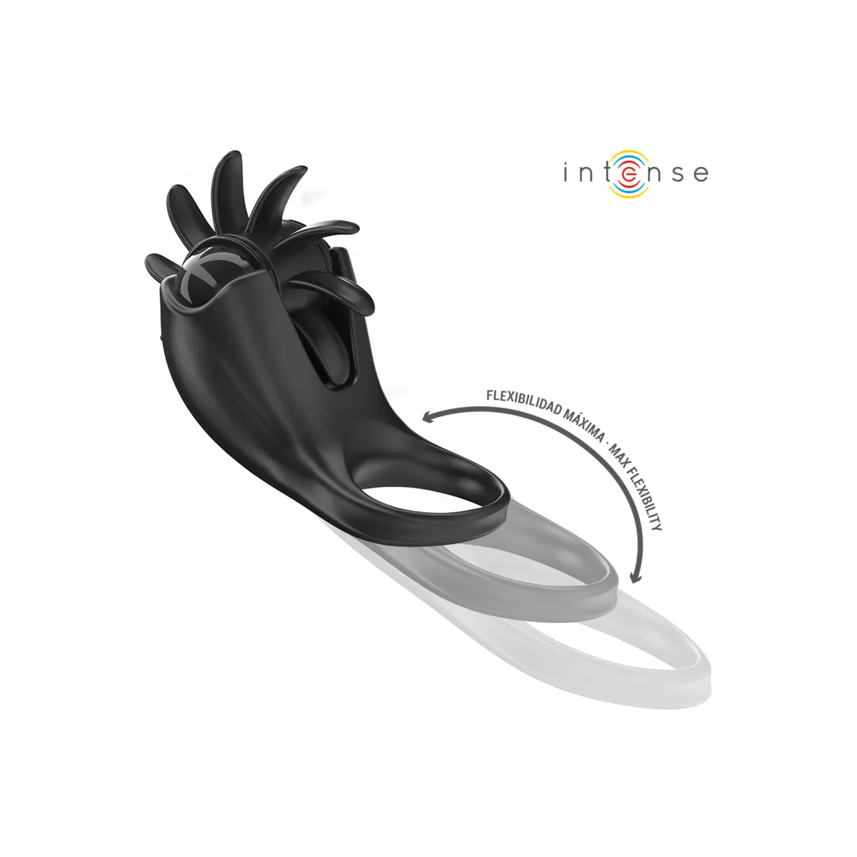 Mabel Vibrationsring 10 Vibrationen mit Klitorisstimulator Schwarz von Intense Couples Toys | Fesselliebe.de