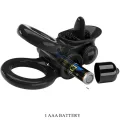 Passionate Ring Doppelter Vibrationsring + Klitoris-Stimulator Schwarz von Pretty Love