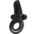 Doppelter Vibrationsring + Klitorisstimulator 10 Vibrationen Schwarz von Pretty Love