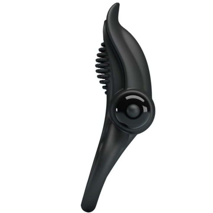 Doppelter Vibrationsring + Klitorisstimulator 10 Vibrationen Schwarz von Pretty Love | Fesselliebe.de