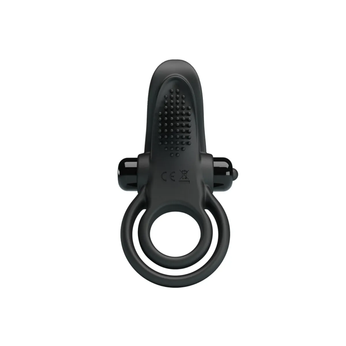 Doppelter Vibrationsring + Klitorisstimulator 10 Vibrationen Schwarz von Pretty Love | Fesselliebe.de